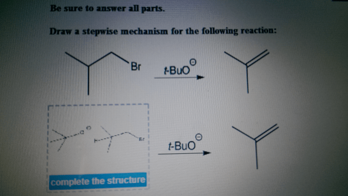 Draw a stepwise mechanism for the following reaction.