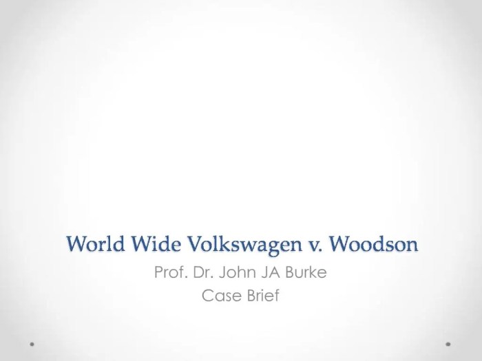 World wide volkswagen corp v woodson case brief